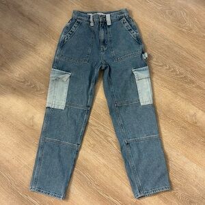 PacSun Highrise Denim Cargo Pants